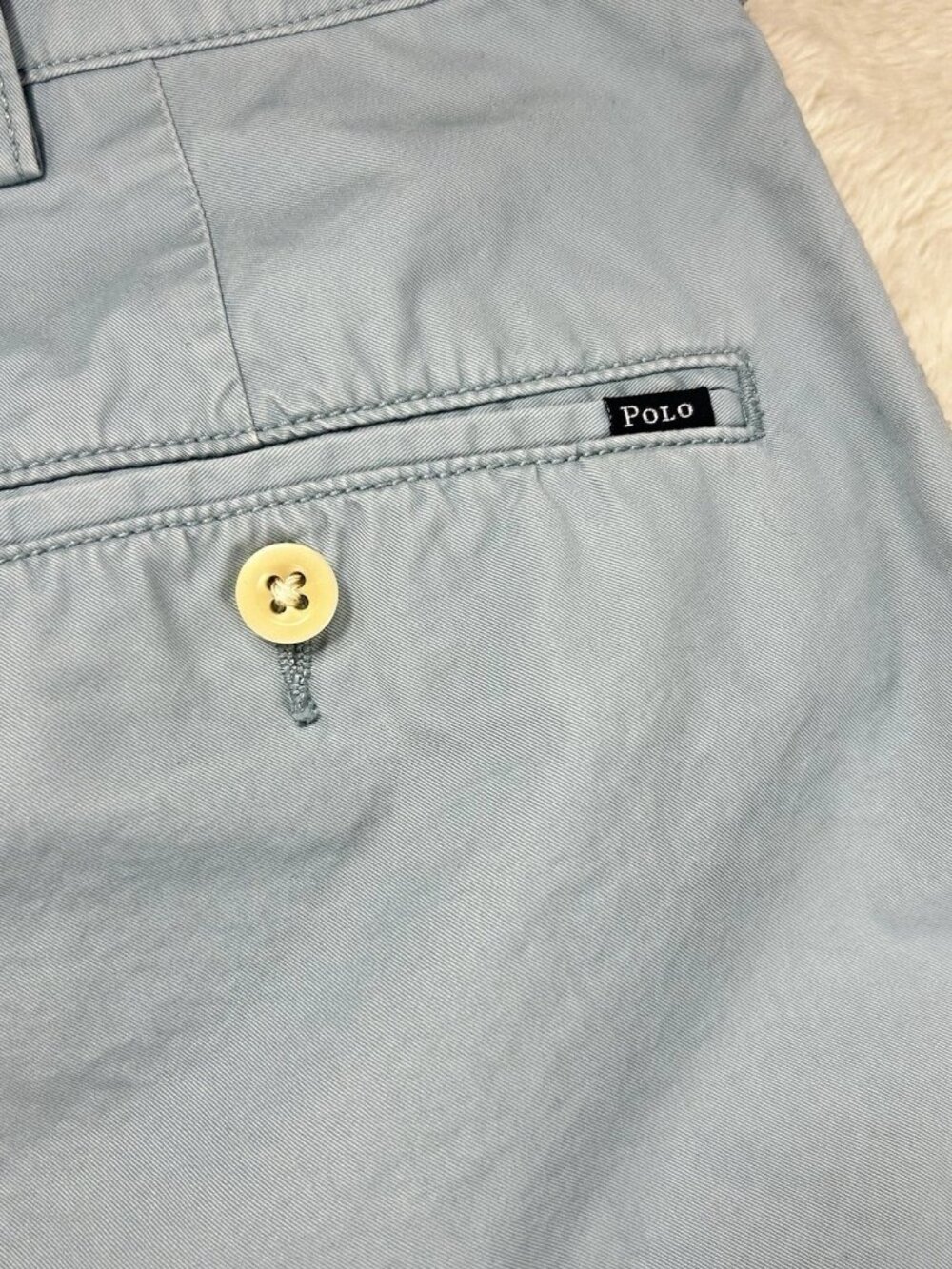 Polo Ralph Lauren Suffield Pants 31x32 Light Blue Solid Pima Cotton (Tag-32x32) - Picture 12 of 15